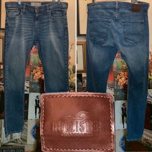 Mens 34 HOLLISTER epic flex slim straight denim jeans